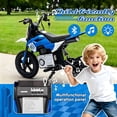 thumbnail image 5 of 24V Electric Dirt Bike for Kids 5-12, SHINPT Ride On Toys for Kids 5-12, Toddler Motorcycle with 200W Motor, Speeds 3.11-9.32MPH, Electric Toy Motorcycle with Rear Shock Absorber, LED Lamp, Music, 5 of 8