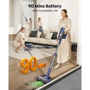 Laresar V11 Cordless Stick Vacuum Cleaner 650W 75Kpa Strong Suction, 90Mins Runtime Long-Lasting Battery for Carpet Pet Hair Large Home