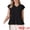 Black, variant on DARING DIVA Women's Peplum Tops Short Sleeve V Neck Blouse Cotton Loose Tie Back S Blue