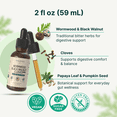 thumbnail image 4 of Wormwood Black Walnut Cloves Liquid - Cleanse, Detox for Humans with Papaya Leaf and Pumpkin Seed, Intestinal Guard Formula Supplement - 2 fl oz, 4 of 8