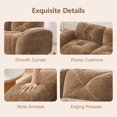thumbnail image 4 of 80.3" 2-seater boneless Sofa,Brown Soft Velvet sofa with 32D High Density Sponge,Fits Living Rooms, 4 of 7