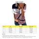 thumbnail image 4 of Mujeres de manga corta pullover tops verano moda casual suelta contraste color impresión cremallera mujer manga corta blusa vino rojo XL, 4 of 5