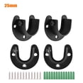thumbnail image 1 of Acero inoxidable soporte de barra de armario en forma de U Toalla de ducha cortina poste Base tornillos, 25 mm 4 Piezas Inevent HA002376-01, 1 of 6
