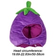 thumbnail image 3 of Slccxzc Plush Eggplant Pattern Headgear, Novelty Vegetable Hat for Themed Parties, 3 of 7