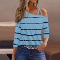 Fall 3/4 Length Sleeve Tops for Women Spaghetti Strap TShirts 3/4