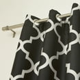 thumbnail image 4 of Quality Home Faux Silk Moroccan Blackout Curtain - Black - 52"W x 84"L (Single Panel), 4 of 4