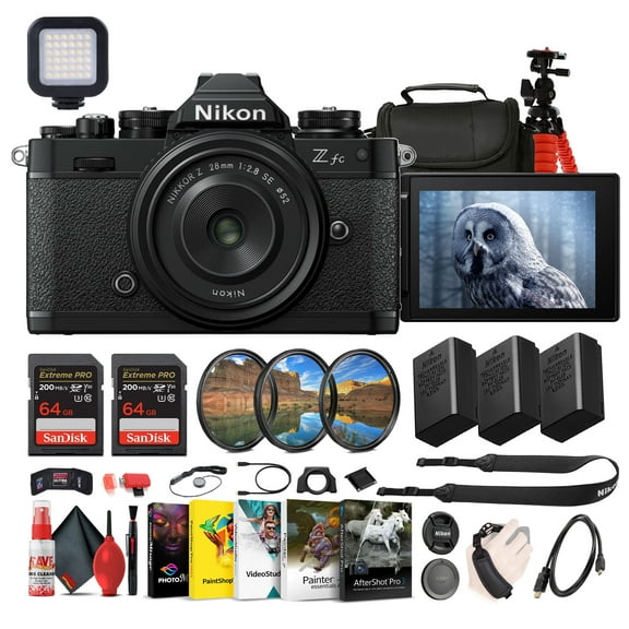Nikon Z fc Mirrorless Camera 20.9MP DX Format with 28mm f/2.8 SE Lens 4K Video Retro Bundle (International Model)