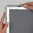thumbnail image 4 of M&T Displays Snap Poster Frame 17x22 Inch Silver 0.59" Aluminum Profile Front Loading Wall Mounting Picture Photo Document Certificate Sign Holder Mitered Corner Anti Glare Cover, 4 of 7
