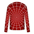 thumbnail image 4 of WXLWZYWL Halloween Sweatshirts for Men Scary Spiderweb Pumpkin Graphic Long Sleeve T-Shirts Slim Fit Round Neck Pullover, 4 of 5