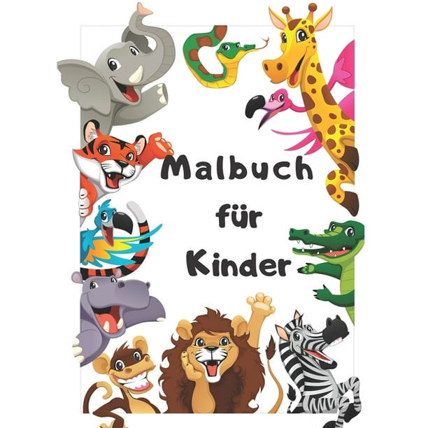 Malbuch F R Kinder Spa Und Einfache Illustrationen Damit Kinder F R Kleinkinder Und Kinder Im Alter Von 2 3 4 Malen Walmart Com Walmart Com
