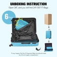 thumbnail image 3 of Gowill 10 Piece Hardside Luggage Set 28/24/20 inch Hardshell Lightweight Spinner Wheels Carry-on and Checked Suitcase with Backpack and 6 Packing Cubes.Blue, 3 of 15