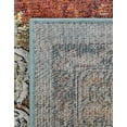 thumbnail image 4 of Unique Loom Isabella Collection Area Rug - Rossellini (2' x 8' Runner Rust Red/Beige), 4 of 9