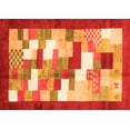 thumbnail image 1 of Ahgly Company Indoor Rectangle Abstract Orange Contemporary Area Rugs, 7' x 10', 1 of 1