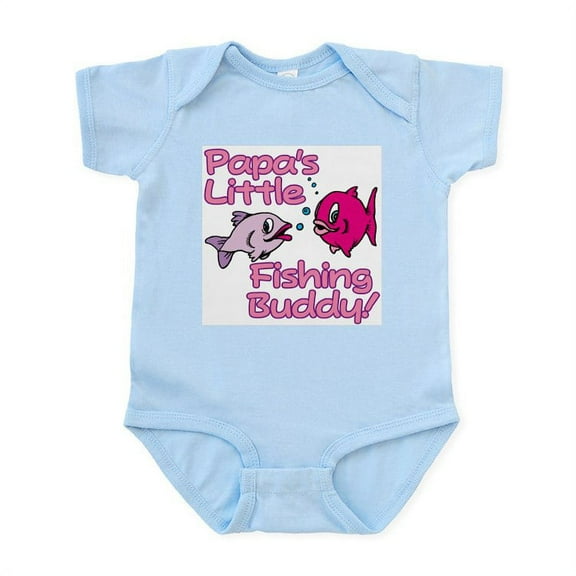 CafePress - PAPA's LITTLE FISHING BUDDY! Infant Bodysuit - Baby Light Bodysuit, Size Newborn - 24 Months