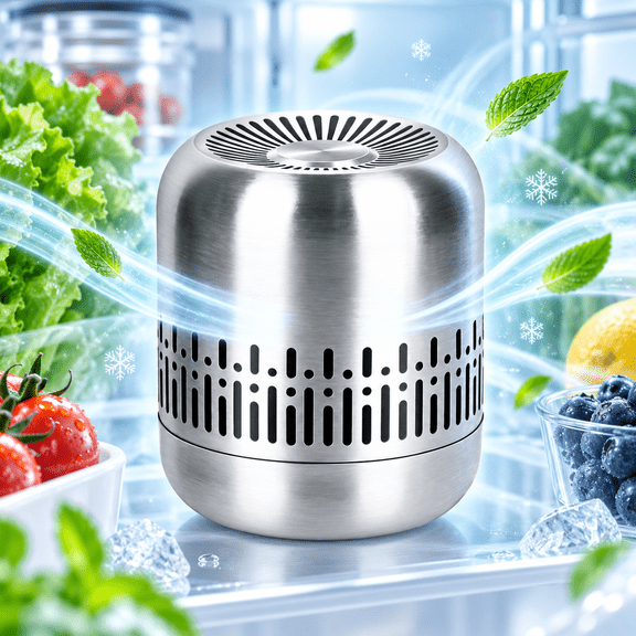 Zookao Refrigerator Deodorizer, Fridge Deodorizer Stainless Steel Odor Absorber for Refrigerator Door, Freezer, Closet & Car 