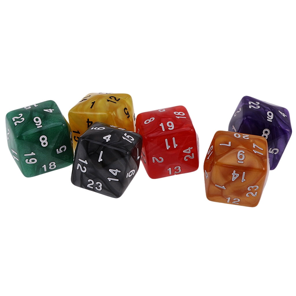 Lot de 5 dés polyédriques multicolores pour Donjons et Dragons 16 faces avec d'autres jeux de table avec assortiment d'accessoires multicolores aléatoires