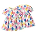 thumbnail image 3 of QUDDERR Robe d'Été 9M-5T pour Petites Filles, Manches Courtes en Coton, Robe Décontractée à Fleurs pour Bébé, 3 of 9