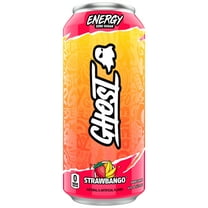 GHOST® ENERGY Zero Sugars Energy Drink, Strawbango, 200mg Natural Caffeine, 16 fl oz Can