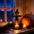 thumbnail image 6 of WWG Halloween Wooden Candle Holder, Spooky Silhouette Candlestick Holders for Tea Lights, Solid Wood Tabletop Decor with Hollow Cutout Projection for Fall Decorations, Birthday Gifts for Women, 6 of 6