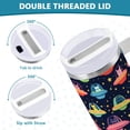 thumbnail image 3 of Yayeee 30oz Stainless Steel Tumbler with Straw and Handle Double-Wall Insulated Travel Water Bottle, Cartoon Space Cat, 3 of 8