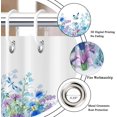 thumbnail image 6 of Floral Shower Curtain, Blue Purple Flowers Butterflies Bathroom Curtains Colorful Rustic Shower Curtains for Bathtub Decor Machine Washable Waterproof Fabric with Hooks, 6 of 6