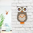 thumbnail image 2 of Sterling & Noble Indoor Owl Shaped Pendulum Analog Wall Clock, 2 of 3