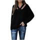 thumbnail image 1 of Moda mujer Color sólido manga larga Pullove cuello en V Casual suéter Tops Fridja  hjk2302, 1 of 7