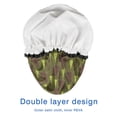 thumbnail image 4 of Shower Caps,Green Bigfoot and Tree Pattern Waterproof Shower Cap for Women 4 Pieces,Double Reusable Hair Cover for Shower PEVA Elastic Stretch Hem, 4 of 7
