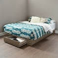 thumbnail image 1 of South Shore Holland Full/Queen Platform Bed with Drawer, in Weathered Oak, 1 of 8