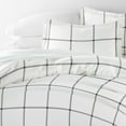 thumbnail image 5 of Duvet Cover Set - Ultra Soft & Breathable - Gray Plaid for Queen Size Bedding by Comfort Canopy, 5 of 15
