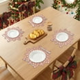 thumbnail image 3 of Set of 6 Snowflake Shape Placemats, Kitchen Table Mat, Seasonal Holiday Christmas Place Mats for Party Dining Table Rose Gold 15inch, 3 of 6