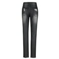 thumbnail image 3 of Vedolay Jeans for Women High Waisted Stretchy Denim Pants Ripped Raw Hem Jeans Black,2XL, 3 of 5