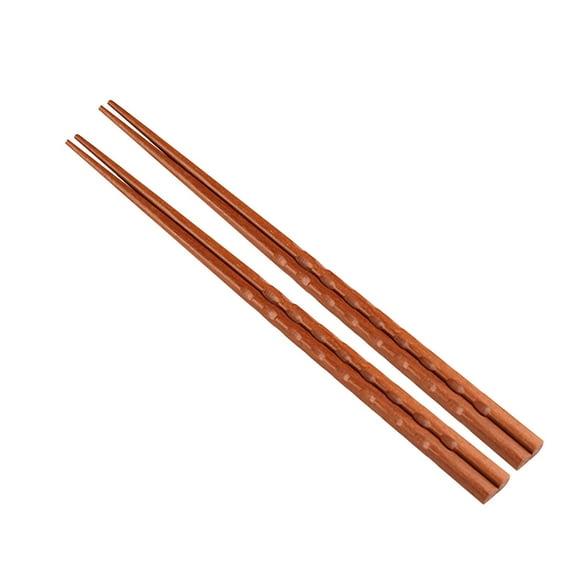 2 Paires de Baguettes en Bois Naturel Faites à la Main Vaisselle Baguettes en Bois Acajou