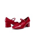 thumbnail image 3 of Zapatos Mary Jane para Mujer DREAM PAIRS Tacón Grueso 5.5 cm Rojo, 3 of 7