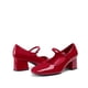 thumbnail image 3 of Zapatos Mary Jane para Mujer DREAM PAIRS con Tacones de 5.5 cm Rojos, 3 of 7