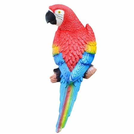 Gift Tree Ornament Garden Decoration Outdoor Indoor Wall Mounted Lifelike Parrot Statue Bird Figurines Animal Sculpture 2