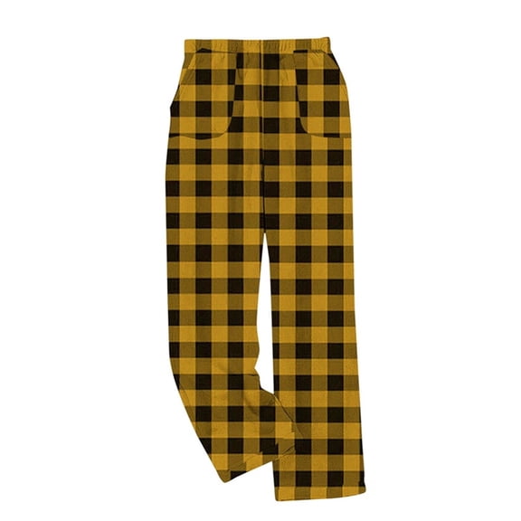 BUIGTTKLOP Plaid Flannel Pajamas Pants for Women High Waisted Thicken Sleep Bottoms Winter Thermal Warm Loung Pants Loungewear