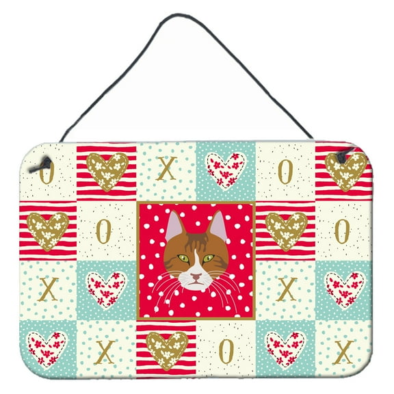 Carolines Treasures CK5078DS812 Aegean Cat Love Wall or Door Hanging Prints 8x12 multicolor