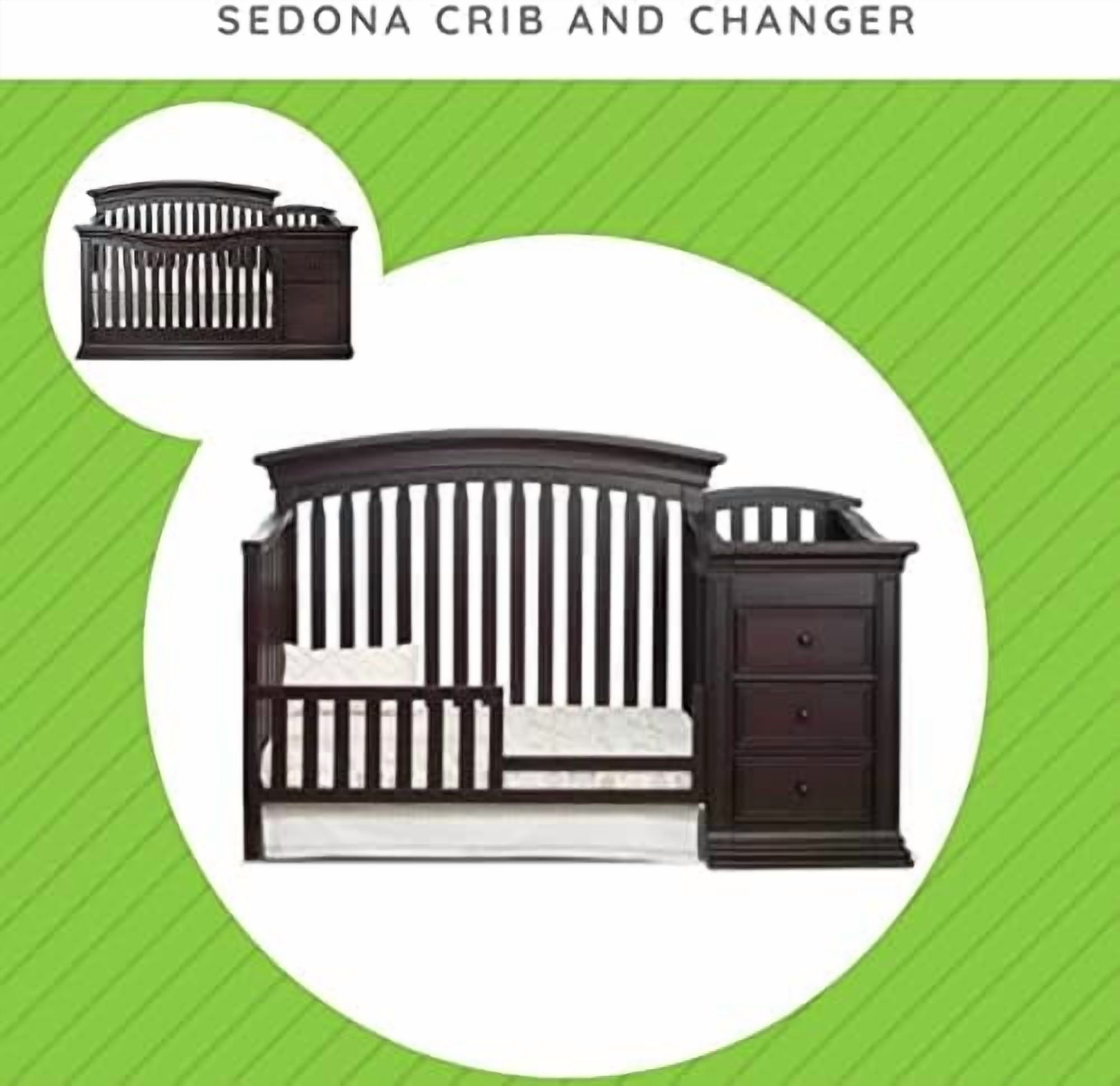 Toddler Bed Safety Guard Rail Conversion Kit for Sorelle Cribs (Espresso, Model #152)