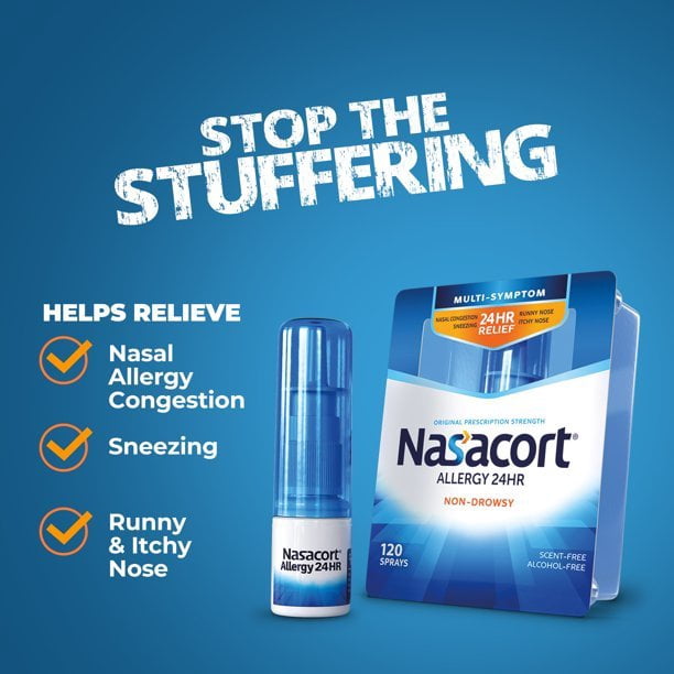 Nasacort Allergy 24hr Non-Drip Nasal Spray (120 Sprays, 3 pk.)
