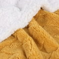 thumbnail image 5 of Superior Nuuk Fleece Reversible Lattice Blanket, King, Gold, 5 of 7