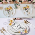 thumbnail image 3 of Spring Wildflowers Cloth Napkins, Watercolor Floral Leaf Wood Grain Washable and Reusable Dinner Napkins Set of 8, Table Napkin for Kitchen Party Birthday Wedding Hotel Housewarming 20"x20", 3 of 9