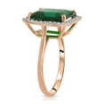 thumbnail image 3 of Galaxy Gold 4.70 Carat Total Weight 14K Solid Rose Gold Emerald with Natural Diamonds Halo Ring Brilliant Octagon Emerald Shape Cut Round Diamonds Anniversary Engagement Ring (8.5), 3 of 3