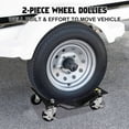 thumbnail image 3 of Accreate Heavy Duty Car Dolly Set of 2. 3000 Lbs Capacity Wheel Dolly Car Skates with Wheels and Brakes. Tire Dolly Cart for Moving Cars. Trucks. Trailers. Motorcycles. Black, 3 of 9