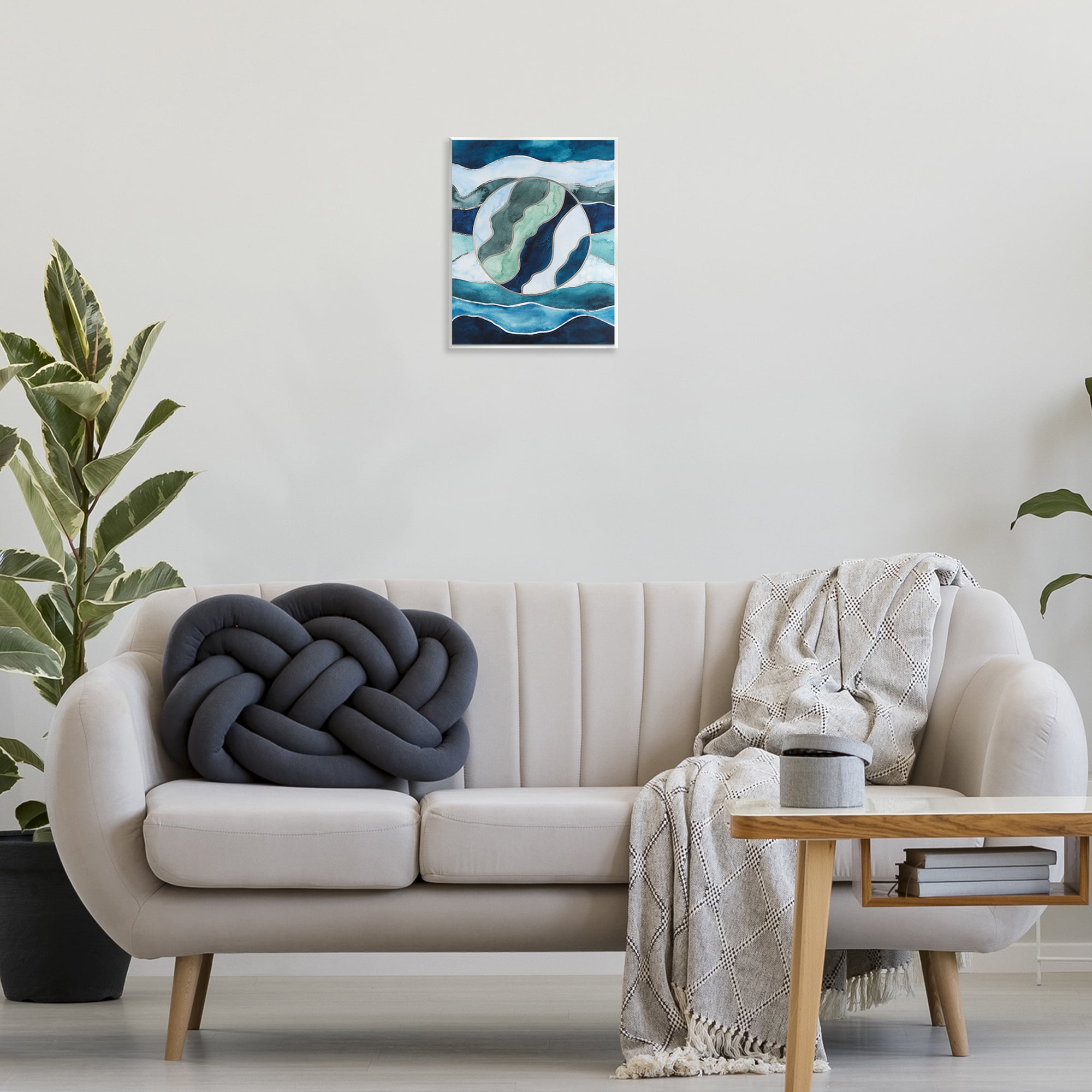 Stupell Industries Stained Glass Circle Impression Abstract Painting Unframed Art Print Wall Art, 11 x 14