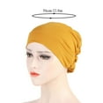 thumbnail image 3 of Soft Hijab Islamic Windproof Bonnet Muslim Cap Women Hat Head Wrap Turban WHITE, 3 of 7