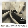 thumbnail image 5 of BPS 23x26 Inch Outdoor Deep Seat Cushion Set, Water Resistant Patio Chair Cushions with Olefin Fabric Removable Cover - Brown and Stripes, 5 of 7