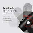 thumbnail image 3 of Amdohai USB Microphone Computer PC Mic Cardiod Pick-up Condenser with Stand Plug and Play Compatible with Windows MacOS for Meeting Streaming Singing Recording Podcasting Gaming, 3 of 8