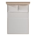thumbnail image 6 of Weston Home Gaylen Fabric V-Channel Headboard Storage Full Platform Bed, Beige, 6 of 9