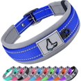 thumbnail image 1 of HAHDAXIA Neoprene Padded Dog Collar for Small Dogs, 11 Colors, Reflective Wide Pet Collar with Durable Metal Belt Buckle, Adjustable Heavy Duty Nylon Dogs Collars, Navy Blue, 1 of 6